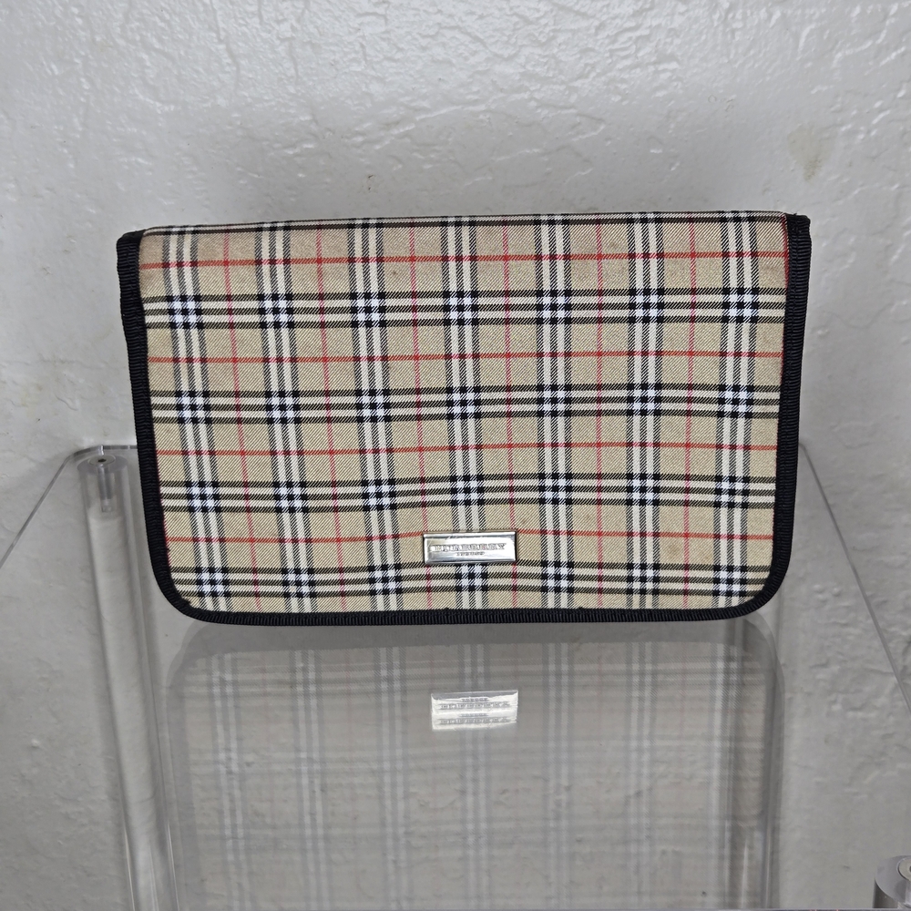 Burberry Tan and Black Checkered Men's Wallet